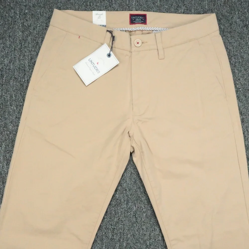 UNTUCKit Pants Mens 30x32 Khaki Tan Clair Chino‎ Stretch Straight Fit Trouser